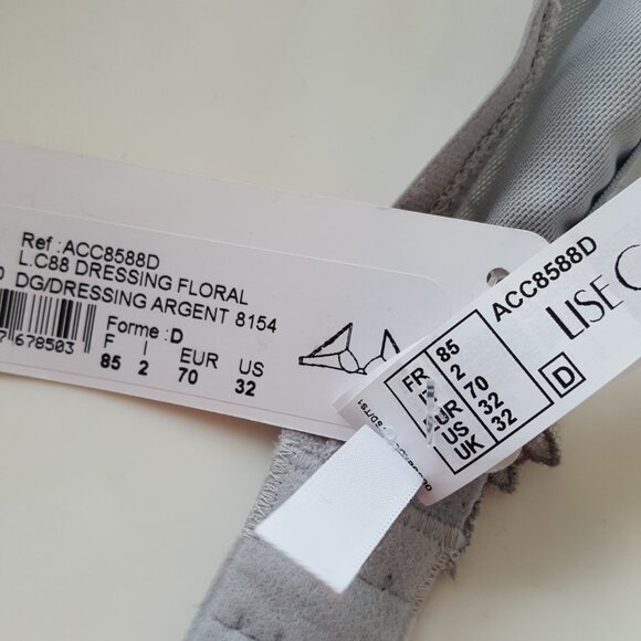 LISE CHARME  ! Padded bra Dressing Floral /Dressing Argent(US/32D) - Picture 4 of 6